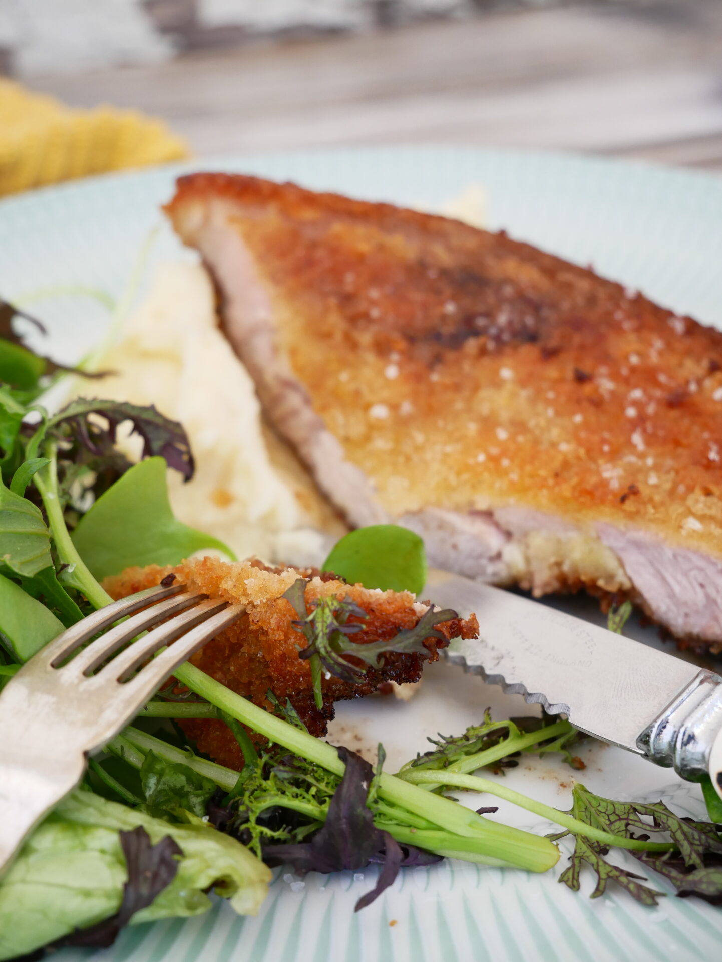 Simple breaded on the bones Pork chops - Kevin Dundon online cookery ...